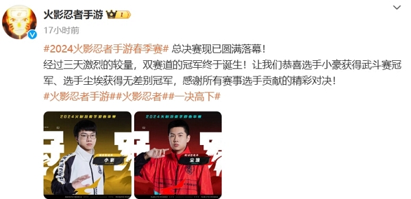 火影忍者手游2024春季赛总决赛结束 双赛道冠军诞生